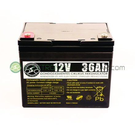 elektromos kerekesszék akkumulátor 12V 36AH (CK178895) - 06705125161