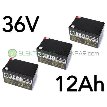 elektromos kerékpár akkumulátor 6-dzm-12 12V 12Ah teljes választékban (CK891246) - 06705125161