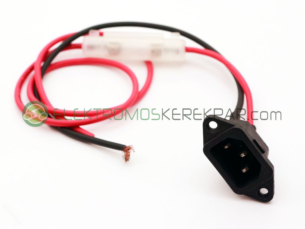 Image of (3P) Töltő aljzat elektromos kerékpárhoz (biztosítékkal)