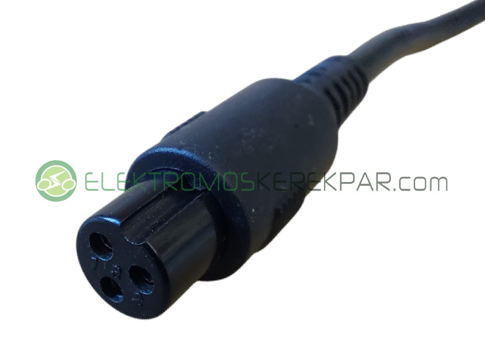 Image of (3PM12) Elektromos kerékpár töltő vezeték, kerek dugóval